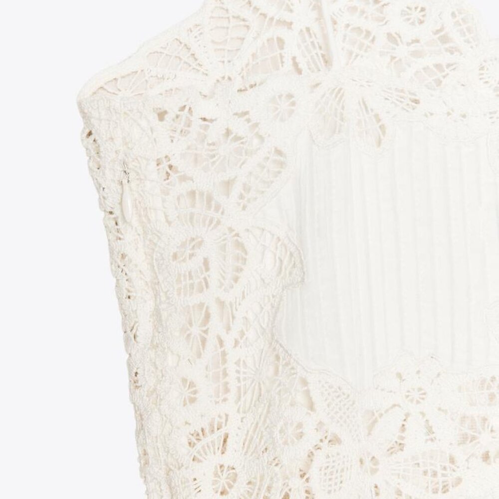 NWT ZARA ZW COLLECTION EMBROIDERED DRESS S, L - Picture 7 of 9